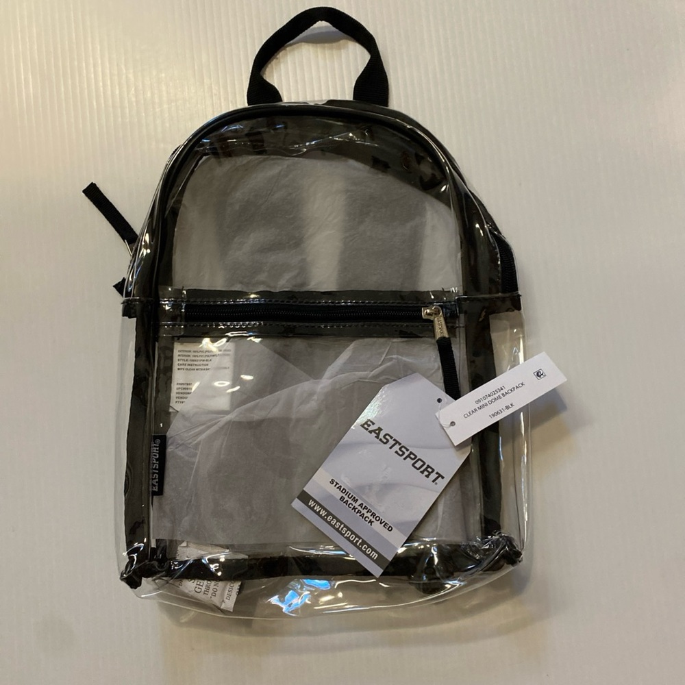 NWT Eastport Clear Backpack Small Mini Dome Stadium Approved Concert Sporting